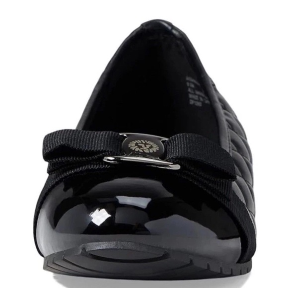 Anne Klein Gianna Black Quilted Leather Ballet Flats Shoes Size 6.5 M New in Box - Picture 4 of 11